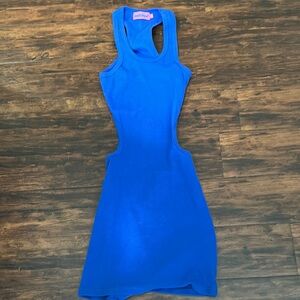 Edikted Blue Sleeveless open back Dress